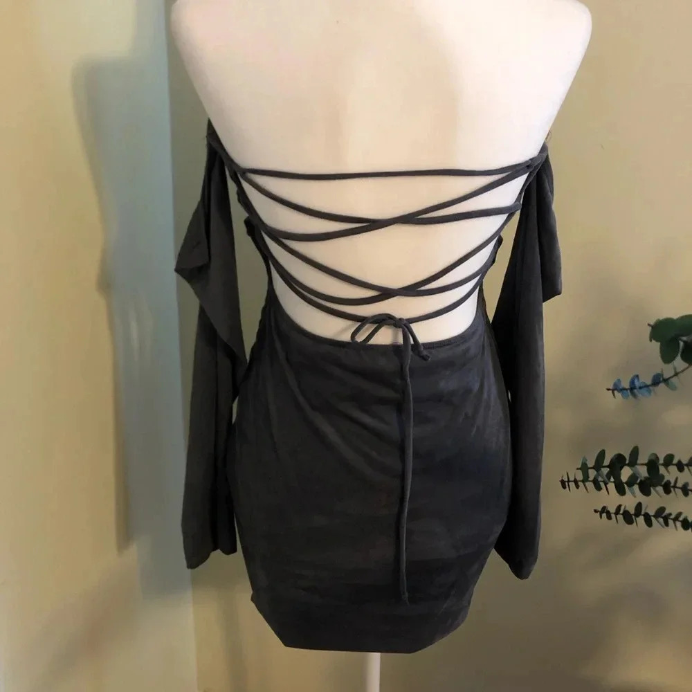 Body con strappy back dress